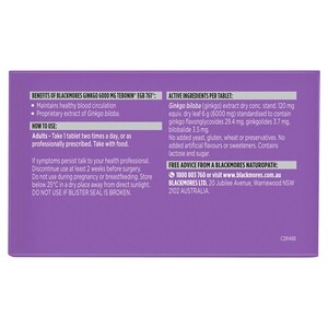[PRE-ORDER] STRAIGHT FROM AUSTRALIA - Blackmores Ginkgo 6000mg Tebonin Memory Support 30 Tablets