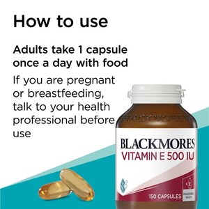 [PRE-ORDER] STRAIGHT FROM AUSTRALIA - Blackmores Vitamin E 500IU Cholesterol Health 150 Capsules