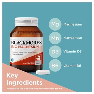 (PRE ORDER) Blackmores Bio Magnesium 100 Tablets shelf life 2yrs