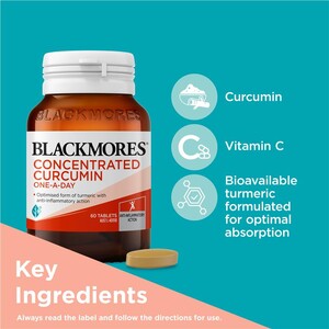 [PRE-ORDER] STRAIGHT FROM AUSTRALIA - Blackmores Concentrated Curcumin One A Day 60 Tablets