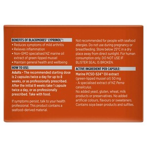 [PRE-ORDER] STRAIGHT FROM AUSTRALIA - Blackmores Lyprinol Inflammation Relief 100 Capsules