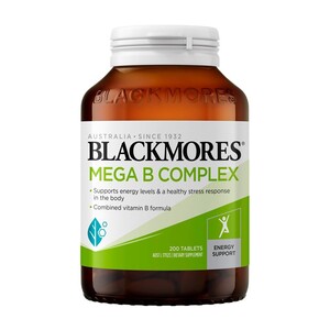 [PRE-ORDER] STRAIGHT FROM AUSTRALIA - Blackmores Mega B Complex Energy Support Vitamin B12 200 Tablets