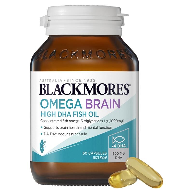 [PRE-ORDER] STRAIGHT FROM AUSTRALIA - Blackmores Omega Brain High DHA Fish Oil 60 Capsules