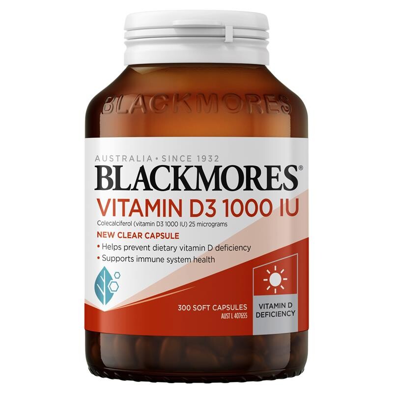 [PRE-ORDER] STRAIGHT FROM AUSTRALIA - Blackmores Vitamin D3 1000IU Bone Health Immunity 300 Capsules