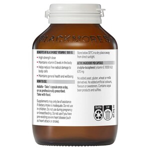 [PRE-ORDER] STRAIGHT FROM AUSTRALIA - Blackmores Vitamin E 1000IU Cholesterol Health 100 Capsules