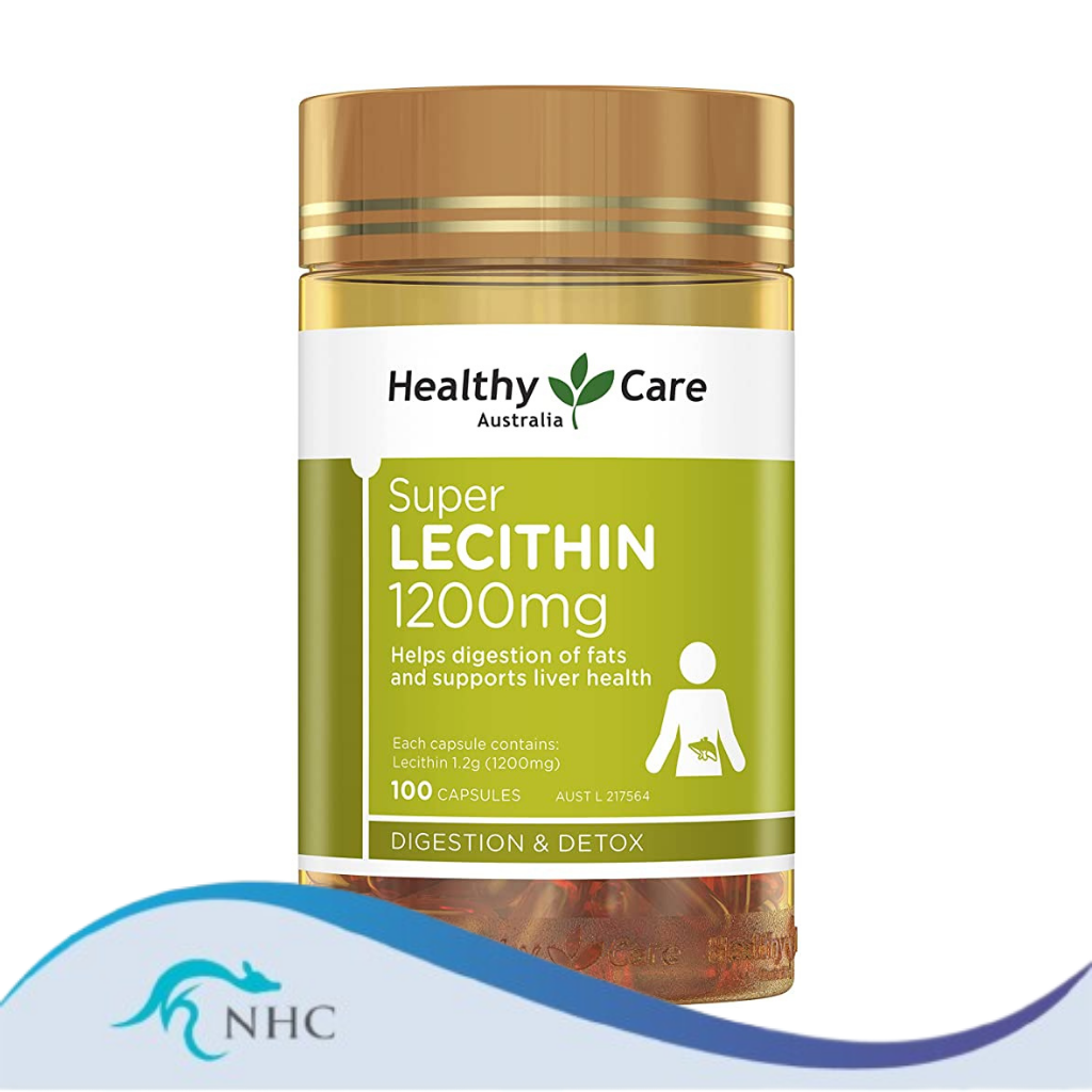 Healthy Care Super Lecithin 1200mg 100 Capsules Exp 11/2025
