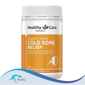 Healthy Care Super Lysine Cold Sore Relief 1000mg 100 Tablets Exp 01/2026