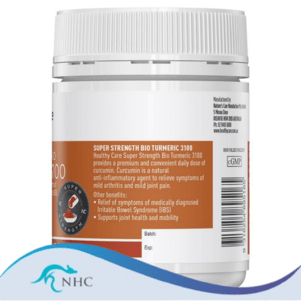 (PRE ORDER) Healthy Care Super Strength Bio Turmeric 3100mg 100 Capsules shelf life 2yrs