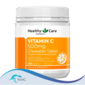 Healthy Care Vitamin C 500mg 300 Chewable Tablets Exp 08/2025