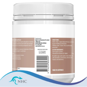 (PRE ORDER) Healthy Care Vitamin D3 1000IU 500 Capsules shelf life 2yrs