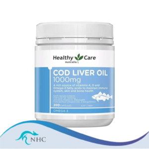 Healthy Care Cod Liver Oil 1000mg 200 Softgel Capsules Exp 11/2025