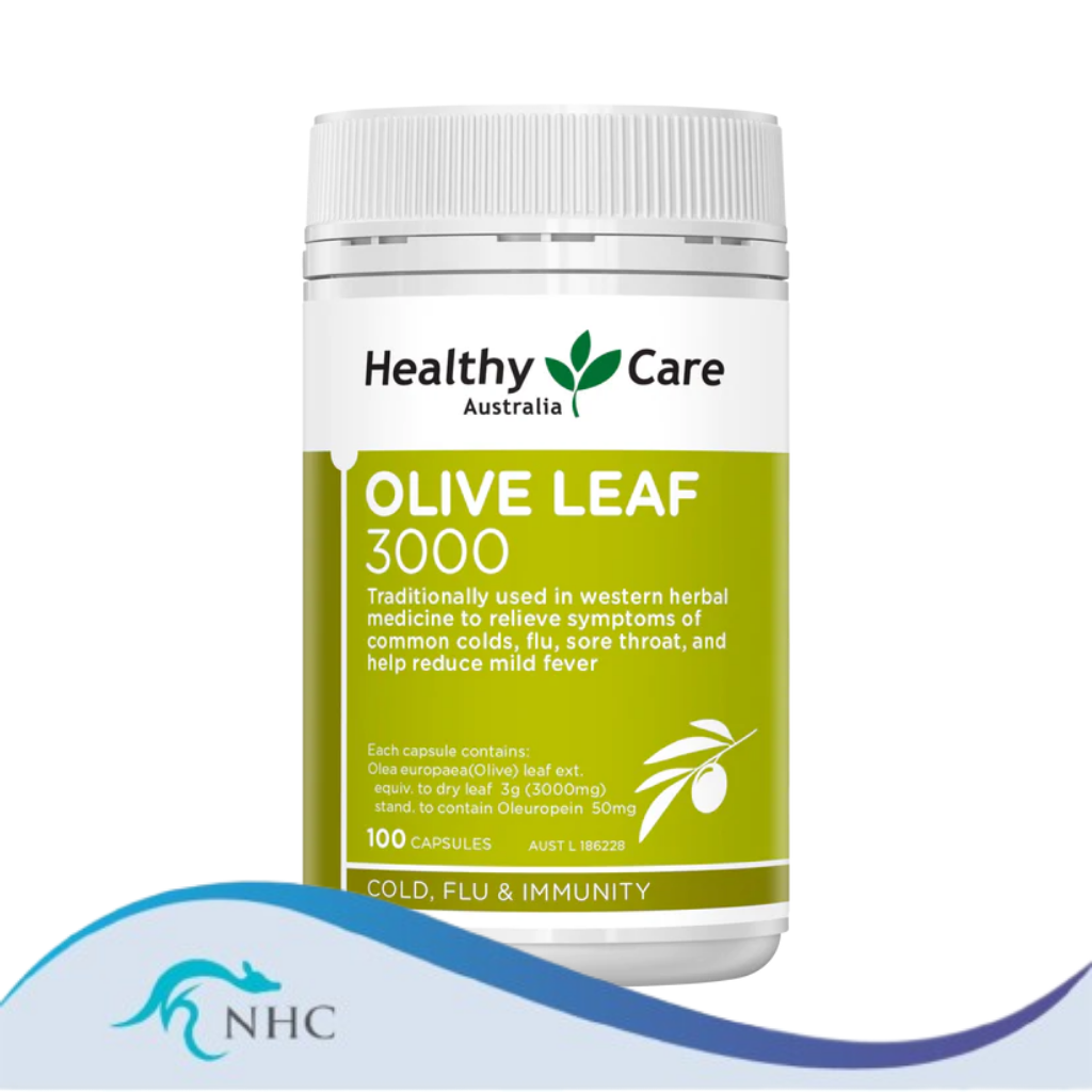 Healthy Care Olive Leaf Extract 3000mg 100 Capsules Exp 09/2025