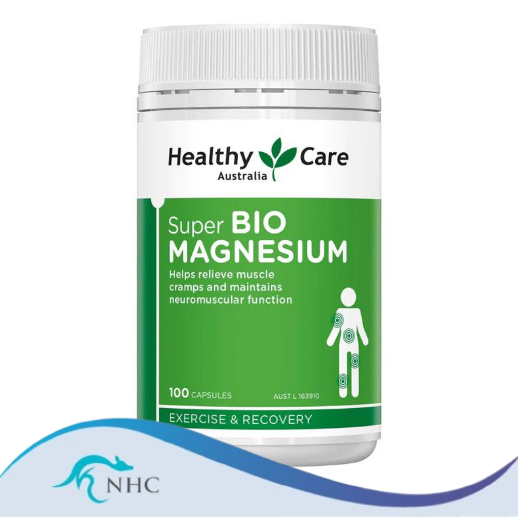 Healthy Care Super Bio Magnesium 100 Capsules Exp 04/2026