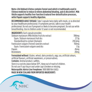 (PRE ORDER) Nutralife Debloat & Detox 60 Capsules shelf life 2 yrs