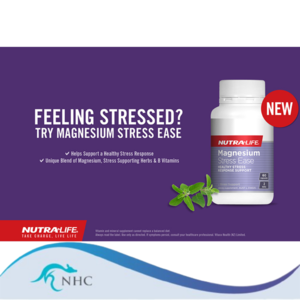 Nutra-Life Magnesium Stress Ease 60 Capsules Exp 30/04/2025