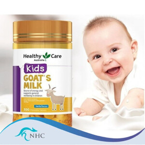 Healthy Care Kids Goat Milk Vanilla Flavour 300 Chewable Tablets Exp 01/2026