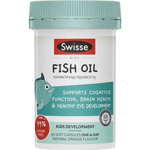 (PRE ORDER) Swisse Kids Fish Oil 60 Capsules shelf life 2yrs