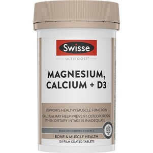 (PRE ORDER) Swisse Ultiboost Magnesium Calcium + Vitamin D3 120 Tablets shelf life 2yrs