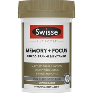 (PRE ORDER) Swisse Ultiboost Memory + Focus 50 Tablets shelf life 2yrs