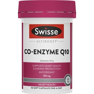 (PRE ORDER) Swisse Ultiboost Co-Enzyme Q10 150mg 50 Capsules shelf life 2yrs