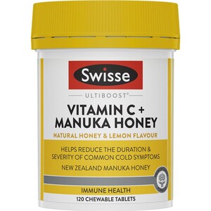 [PRE-ORDER] STRAIGHT FROM AUSTRALIA - Swisse Ultiboost Vitamin C + Manuka Honey 120 Tablets