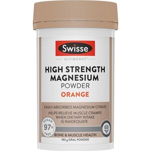 (PRE ORDER) Swisse High Strength Magnesium Powder Orange 180g shelf life 2yrs