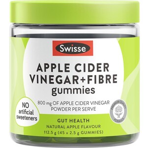 (PRE ORDER) Swisse Apple Cider Vinegar & Fibre Gummies 45 Pack shelf life 2yrs