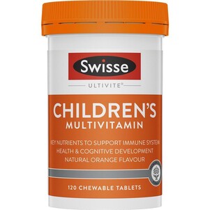 (PRE ORDER) Swisse Children's Ultivite Multivitamin 120 Chewable Tablets shelf life 2yrs