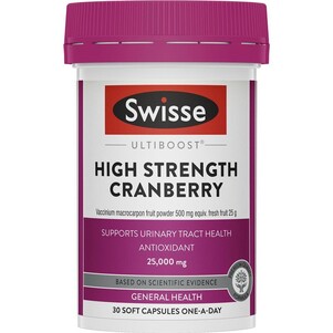 (PRE ORDER) Swisse High Strength Cranberry 25000mg 30 Capsules shelf life 2yrs