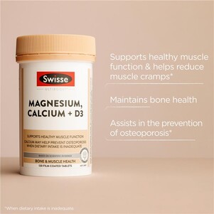 (PRE ORDER) Swisse Ultiboost Magnesium Calcium + Vitamin D3 120 Tablets shelf life 2yrs