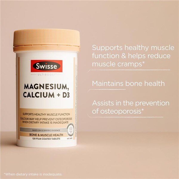 [PRE-ORDER] STRAIGHT FROM AUSTRALIA - Swisse Ultiboost Magnesium Calcium + Vitamin D3 120 Tablets