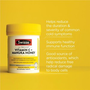 [PRE-ORDER] STRAIGHT FROM AUSTRALIA - Swisse Ultiboost Vitamin C + Manuka Honey 120 Tablets
