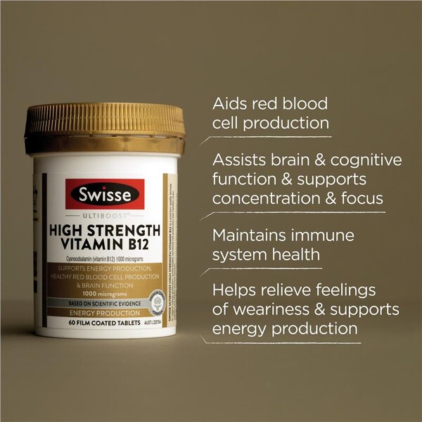[PRE-ORDER] STRAIGHT FROM AUSTRALIA - Swisse Vitamin B12 60 Tablets
