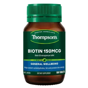 (PRE ORDER) Thompson's Biotin 150mcg 100 Tablets shelf life 2yrs