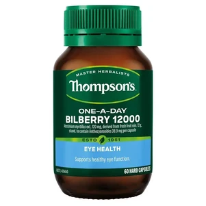 (PRE ORDER) Thompson's One-A-Day Bilberry 12000mg 60 Capsules shelf life 2yrs