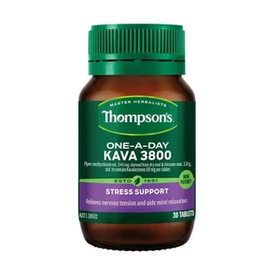 (PRE ORDER) Thompson's One-A-Day Kava 3800mg 30 Tablets shelf life 2yrs