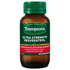 (PRE ORDER) Thompson's Ultra Strength Resveratrol 60 Tablets shelf life 2yrs