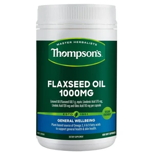 (PRE ORDER) Thompson's Flaxseed Oil 1000mg 400 Vegi-Caps shelf life 2yrs