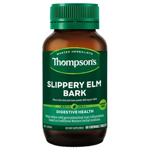 (PRE ORDER) Thompson's Slippery Elm Bark 800mg 60 Tablets shelf life 2yrs