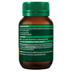 (PRE ORDER) Thompson's One-A-Day Echinacea 4000mg 60 Tablets shelf life 2yrs