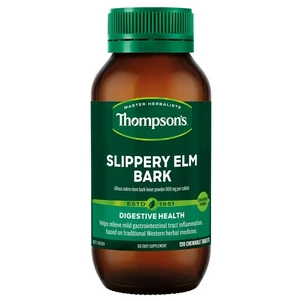 (PRE ORDER) Thompson's Slippery Elm Bark 800mg 120 Tablets shelf life 2yrs