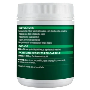 (PRE ORDER) Thompson's High Potency Super Lecithin 200 Capsules shelf life 2yrs